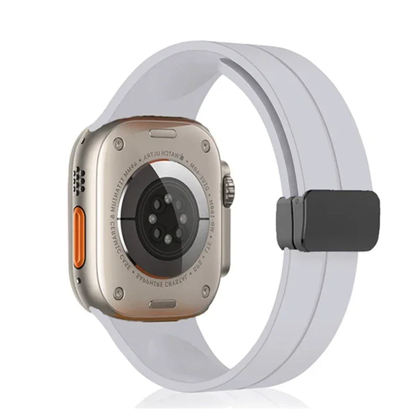 Magnetic Silicone Strap for Watch Band 44Mm 45Mm 49Mm 40Mm 41Mm 42Mm 38Mm Correa Bracelet Iwatch Series 7 8 Se 6 9 Ultra 2