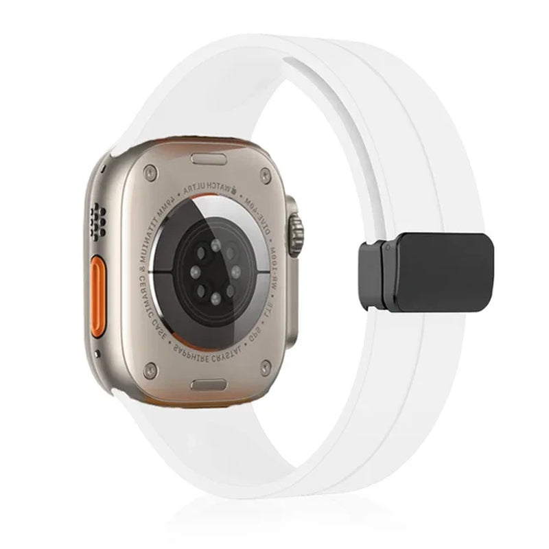 Magnetic Silicone Strap for  Watch Band 44Mm 45Mm 49Mm 40Mm 41Mm 42Mm 38Mm Correa Bracelet Iwatch Series 7 8 Se 6 9 Ultra 2