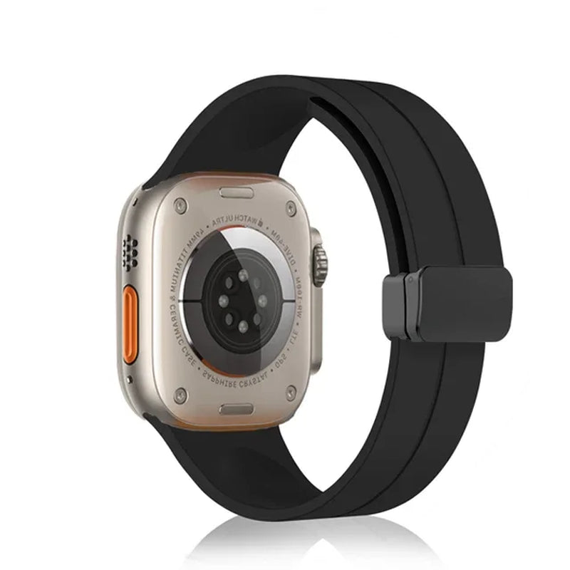 Magnetic Silicone Strap for  Watch Band 44Mm 45Mm 49Mm 40Mm 41Mm 42Mm 38Mm Correa Bracelet Iwatch Series 7 8 Se 6 9 Ultra 2