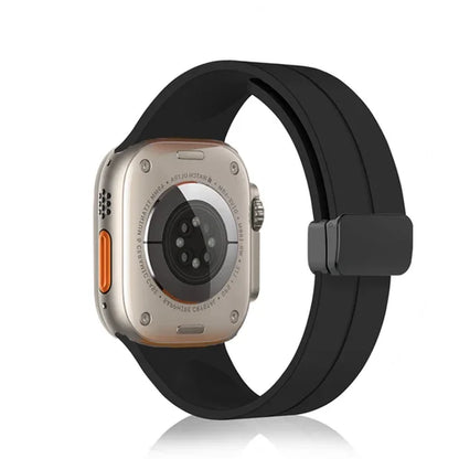 Magnetic Silicone Strap for  Watch Band 44Mm 45Mm 49Mm 40Mm 41Mm 42Mm 38Mm Correa Bracelet Iwatch Series 7 8 Se 6 9 Ultra 2