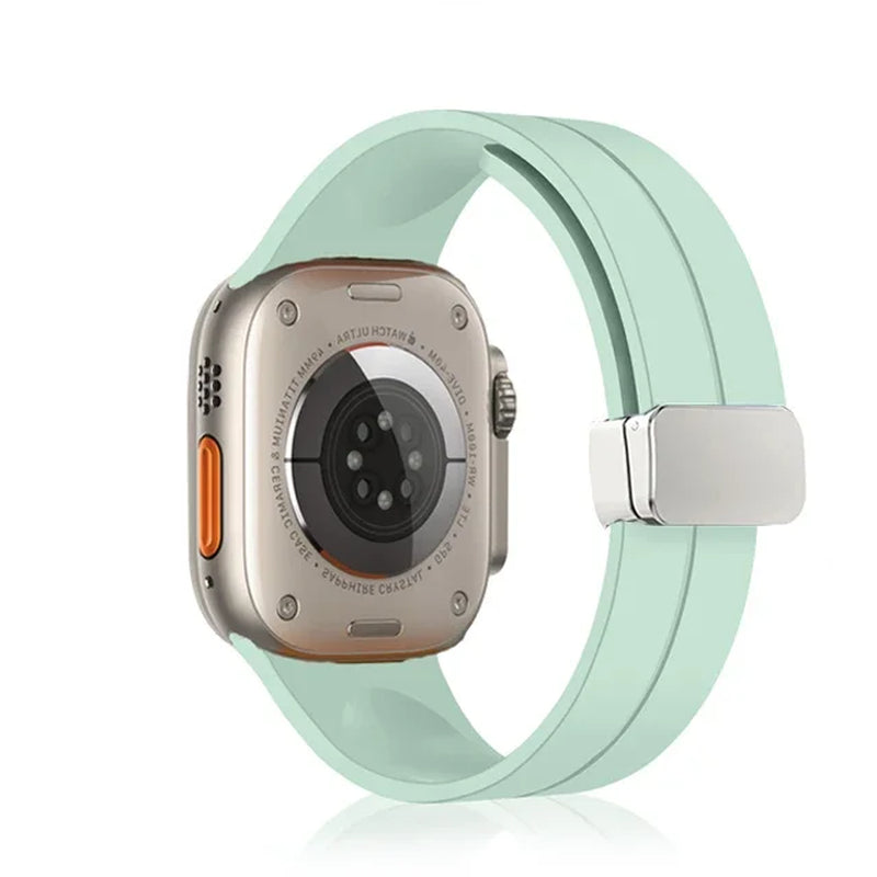 Magnetic Silicone Strap for  Watch Band 44Mm 45Mm 49Mm 40Mm 41Mm 42Mm 38Mm Correa Bracelet Iwatch Series 7 8 Se 6 9 Ultra 2