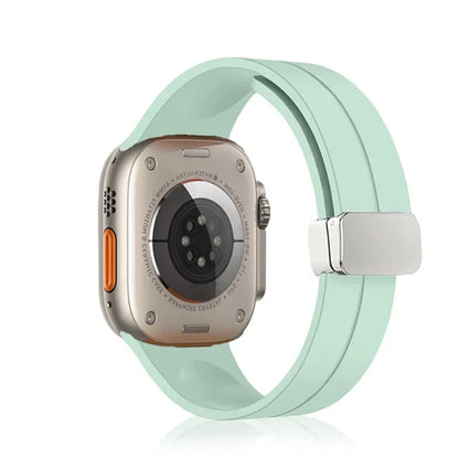 Magnetic Silicone Strap for  Watch Band 44Mm 45Mm 49Mm 40Mm 41Mm 42Mm 38Mm Correa Bracelet Iwatch Series 7 8 Se 6 9 Ultra 2