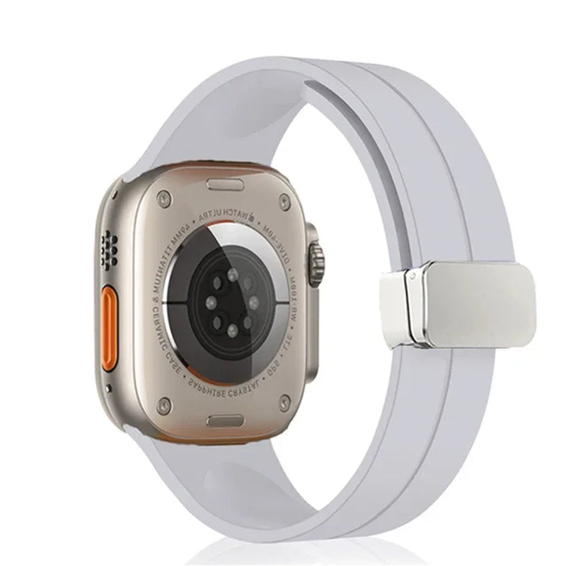 Magnetic Silicone Strap for  Watch Band 44Mm 45Mm 49Mm 40Mm 41Mm 42Mm 38Mm Correa Bracelet Iwatch Series 7 8 Se 6 9 Ultra 2