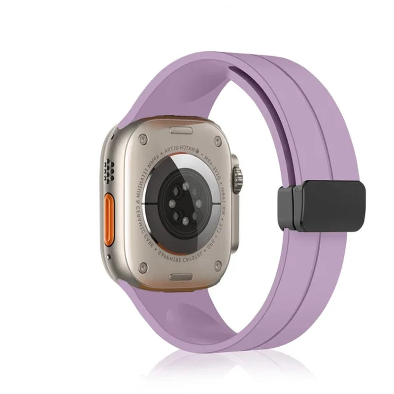 Magnetic Silicone Strap for  Watch Band 44Mm 45Mm 49Mm 40Mm 41Mm 42Mm 38Mm Correa Bracelet Iwatch Series 7 8 Se 6 9 Ultra 2
