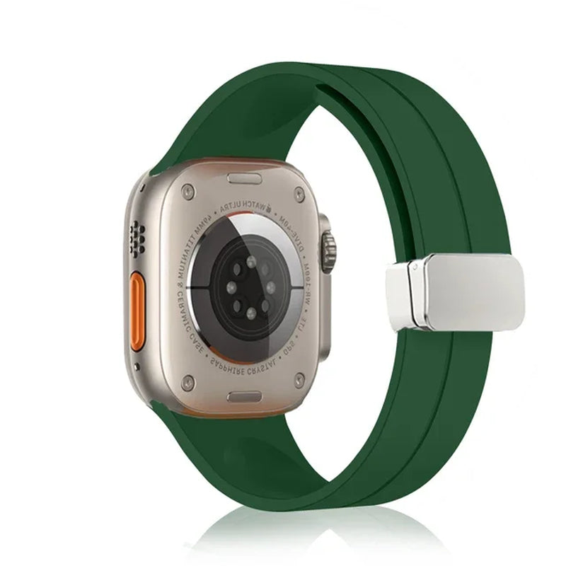 Magnetic Silicone Strap for  Watch Band 44Mm 45Mm 49Mm 40Mm 41Mm 42Mm 38Mm Correa Bracelet Iwatch Series 7 8 Se 6 9 Ultra 2