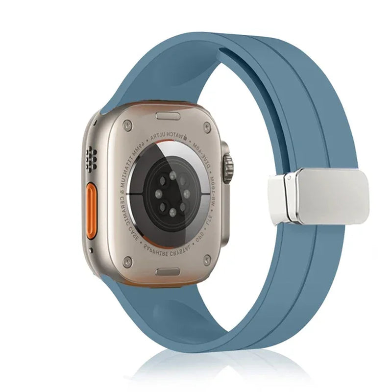 Magnetic Silicone Strap for  Watch Band 44Mm 45Mm 49Mm 40Mm 41Mm 42Mm 38Mm Correa Bracelet Iwatch Series 7 8 Se 6 9 Ultra 2