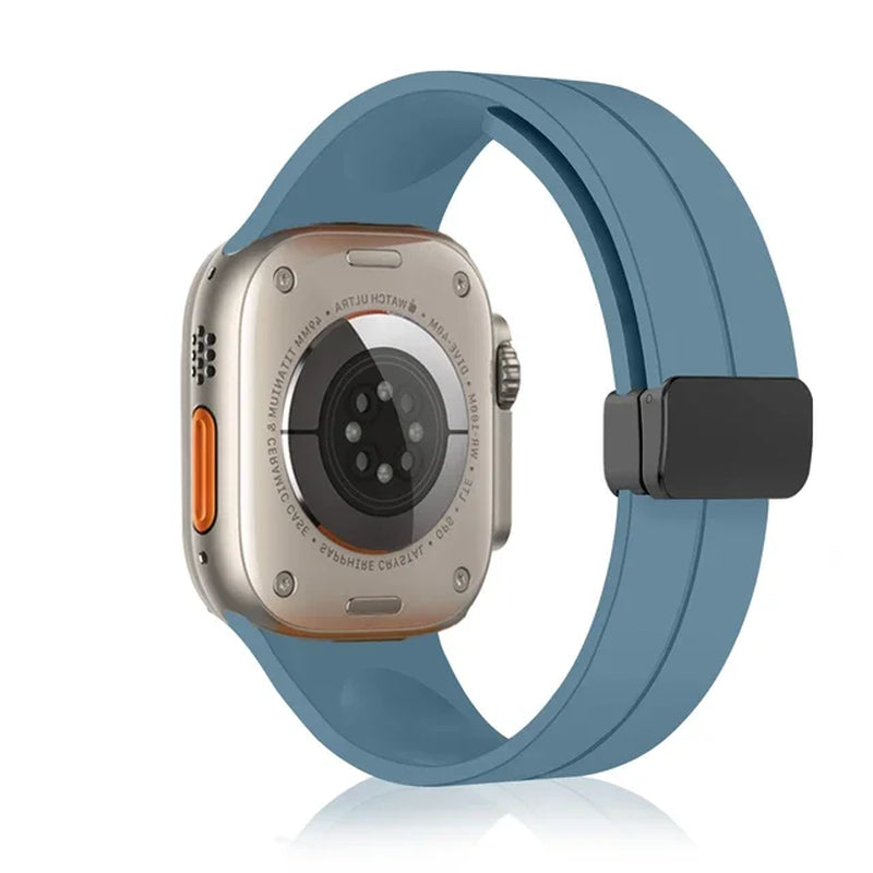 Magnetic Silicone Strap for  Watch Band 44Mm 45Mm 49Mm 40Mm 41Mm 42Mm 38Mm Correa Bracelet Iwatch Series 7 8 Se 6 9 Ultra 2
