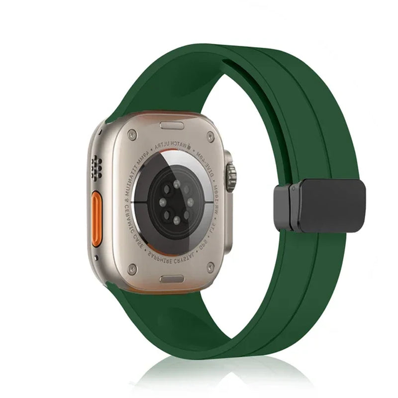 Magnetic Silicone Strap for  Watch Band 44Mm 45Mm 49Mm 40Mm 41Mm 42Mm 38Mm Correa Bracelet Iwatch Series 7 8 Se 6 9 Ultra 2