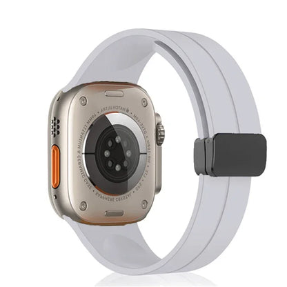 Magnetic Silicone Strap for  Watch Band 44Mm 45Mm 49Mm 40Mm 41Mm 42Mm 38Mm Correa Bracelet Iwatch Series 7 8 Se 6 9 Ultra 2