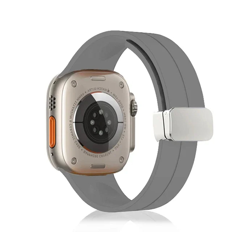 Magnetic Silicone Strap for  Watch Band 44Mm 45Mm 49Mm 40Mm 41Mm 42Mm 38Mm Correa Bracelet Iwatch Series 7 8 Se 6 9 Ultra 2