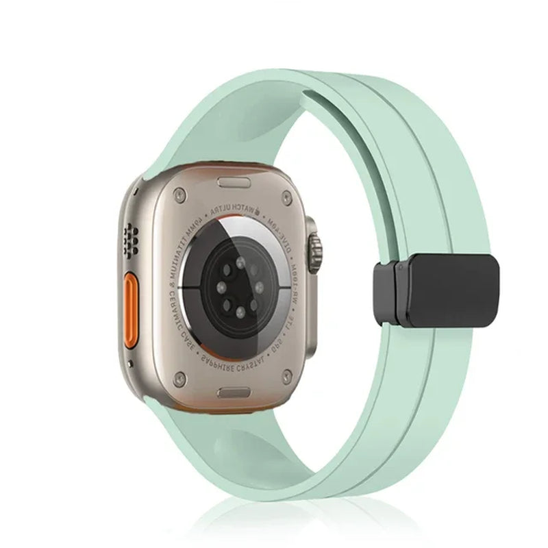 Magnetic Silicone Strap for  Watch Band 44Mm 45Mm 49Mm 40Mm 41Mm 42Mm 38Mm Correa Bracelet Iwatch Series 7 8 Se 6 9 Ultra 2