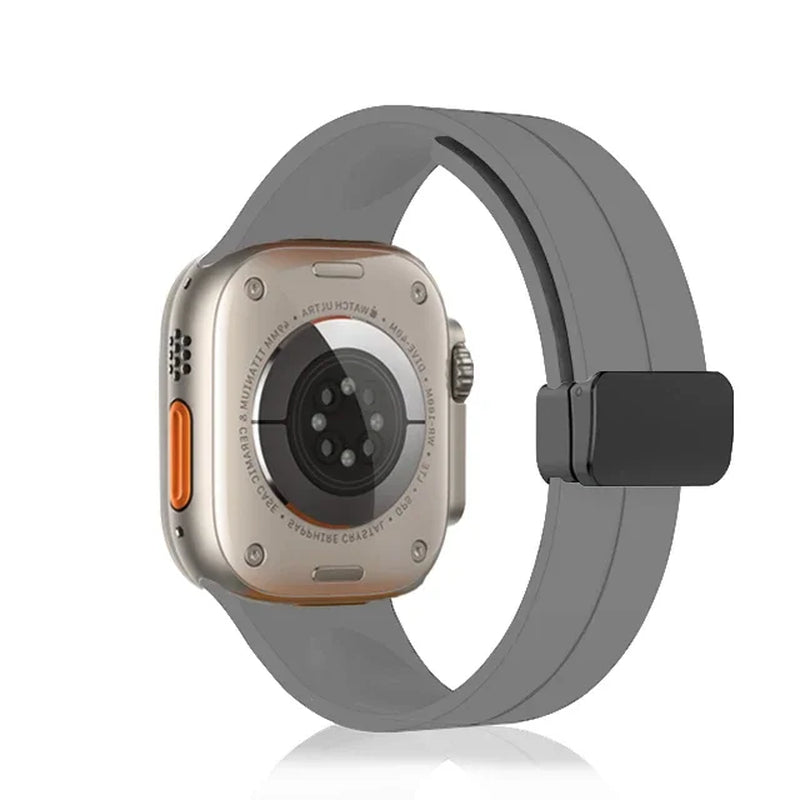 Magnetic Silicone Strap for  Watch Band 44Mm 45Mm 49Mm 40Mm 41Mm 42Mm 38Mm Correa Bracelet Iwatch Series 7 8 Se 6 9 Ultra 2