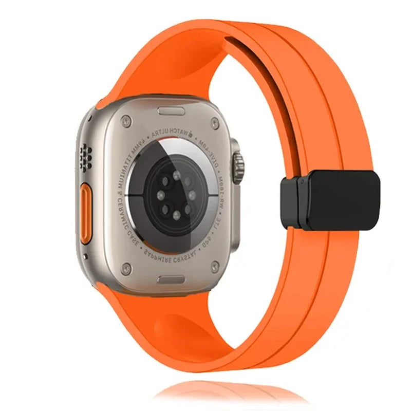 Magnetic Silicone Strap for  Watch Band 44Mm 45Mm 49Mm 40Mm 41Mm 42Mm 38Mm Correa Bracelet Iwatch Series 7 8 Se 6 9 Ultra 2