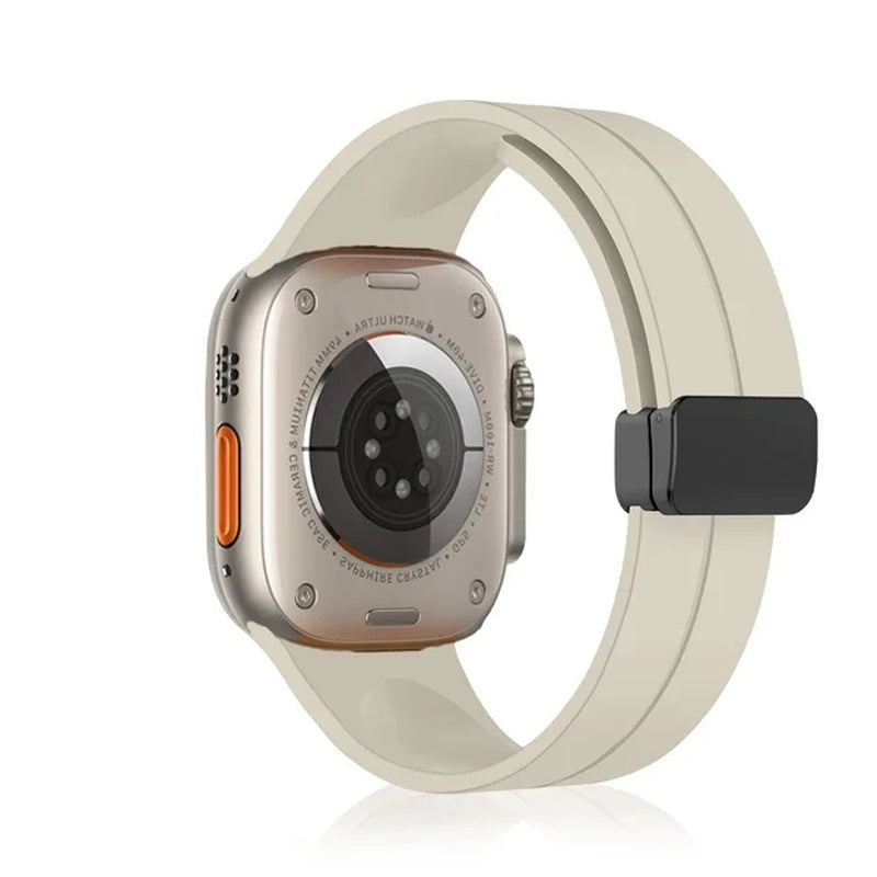 Magnetic Silicone Strap for  Watch Band 44Mm 45Mm 49Mm 40Mm 41Mm 42Mm 38Mm Correa Bracelet Iwatch Series 7 8 Se 6 9 Ultra 2