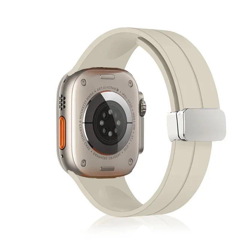 Magnetic Silicone Strap for  Watch Band 44Mm 45Mm 49Mm 40Mm 41Mm 42Mm 38Mm Correa Bracelet Iwatch Series 7 8 Se 6 9 Ultra 2