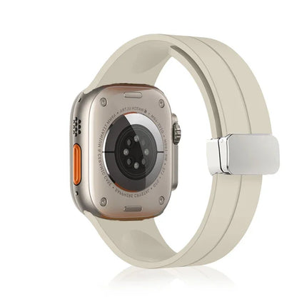 Magnetic Silicone Strap for  Watch Band 44Mm 45Mm 49Mm 40Mm 41Mm 42Mm 38Mm Correa Bracelet Iwatch Series 7 8 Se 6 9 Ultra 2