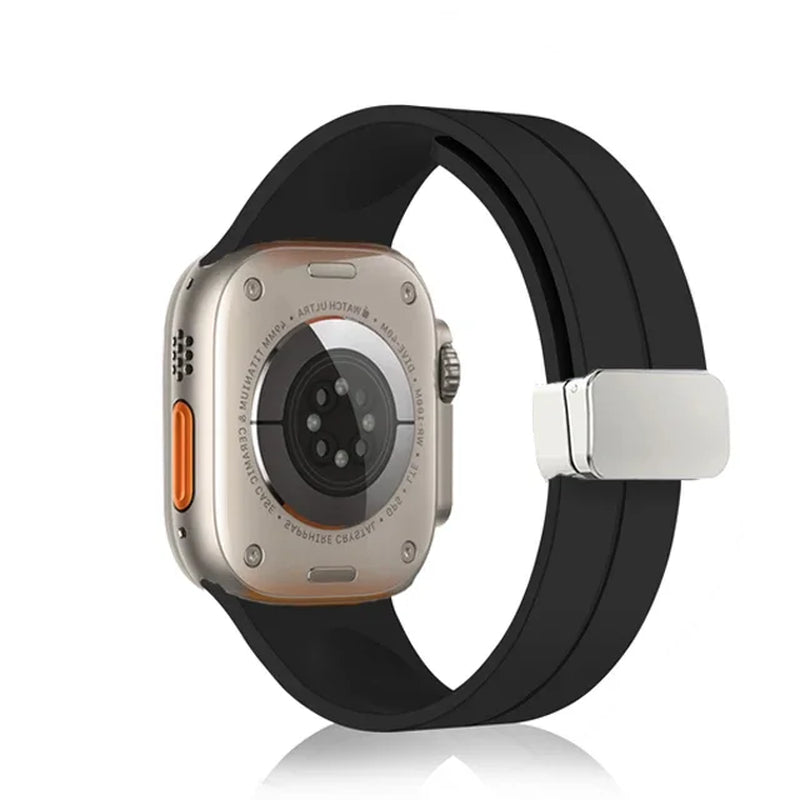 Magnetic Silicone Strap for  Watch Band 44Mm 45Mm 49Mm 40Mm 41Mm 42Mm 38Mm Correa Bracelet Iwatch Series 7 8 Se 6 9 Ultra 2