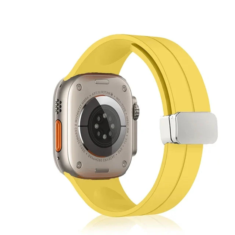 Magnetic Silicone Strap for  Watch Band 44Mm 45Mm 49Mm 40Mm 41Mm 42Mm 38Mm Correa Bracelet Iwatch Series 7 8 Se 6 9 Ultra 2