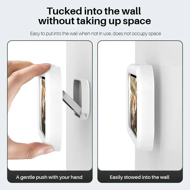 Cell Phone Holder Adjustable Sticky Wall Mount Waterproof Box Shower Bathroom Phone Stand TV Catch up Use All Smartphones