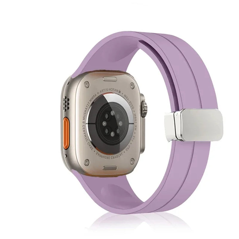 Magnetic Silicone Strap for  Watch Band 44Mm 45Mm 49Mm 40Mm 41Mm 42Mm 38Mm Correa Bracelet Iwatch Series 7 8 Se 6 9 Ultra 2